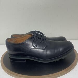 John Fluevog Shoes Mens Size 10.5 Black Leather Derby Lace Up‎ Dress Formal
